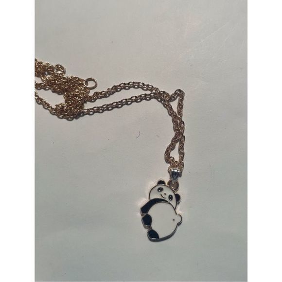 Black AND WHITE PANDA NECKLACE - Picture 4 of 6